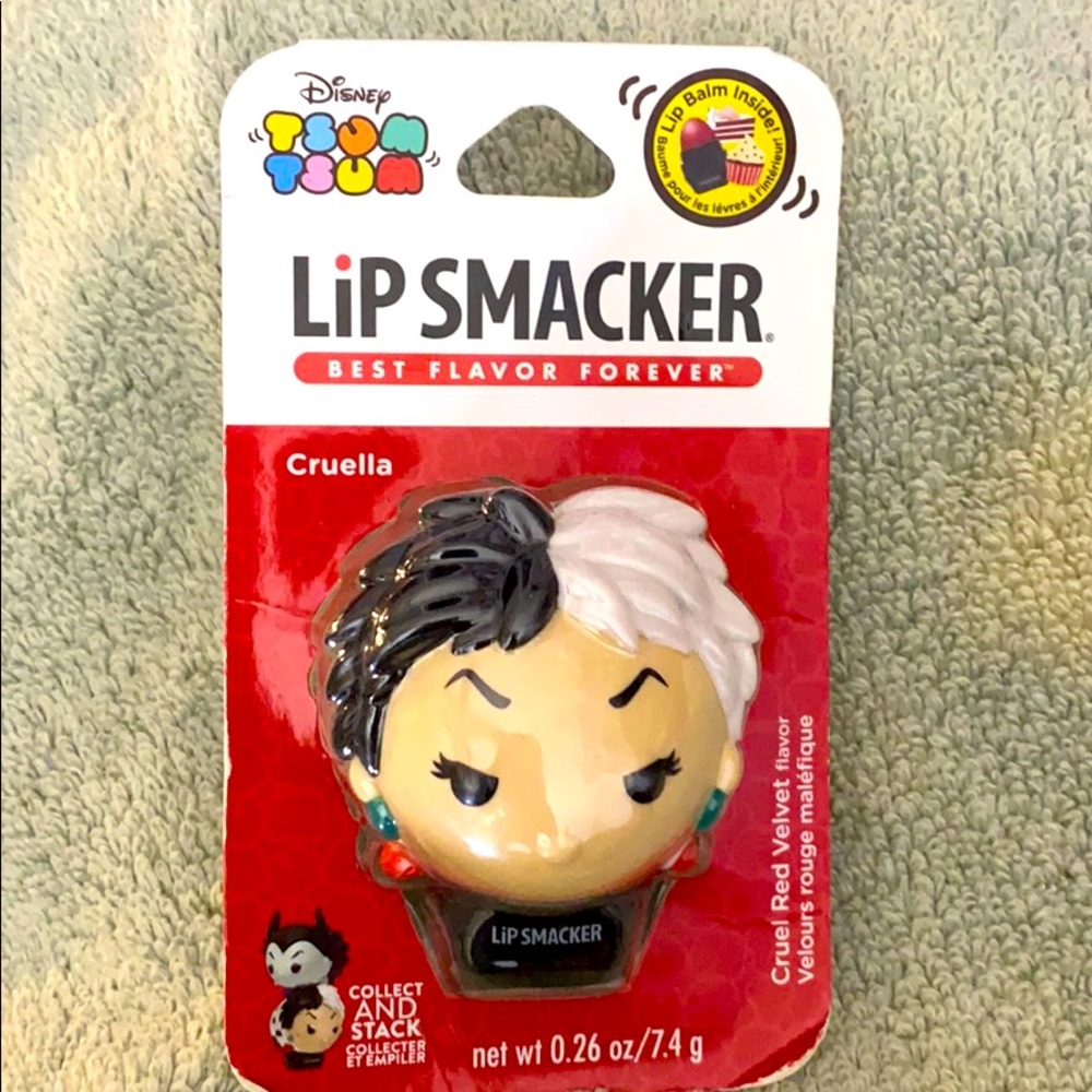 Lip smacker Tsum Tsum Cruella cruel red velvet